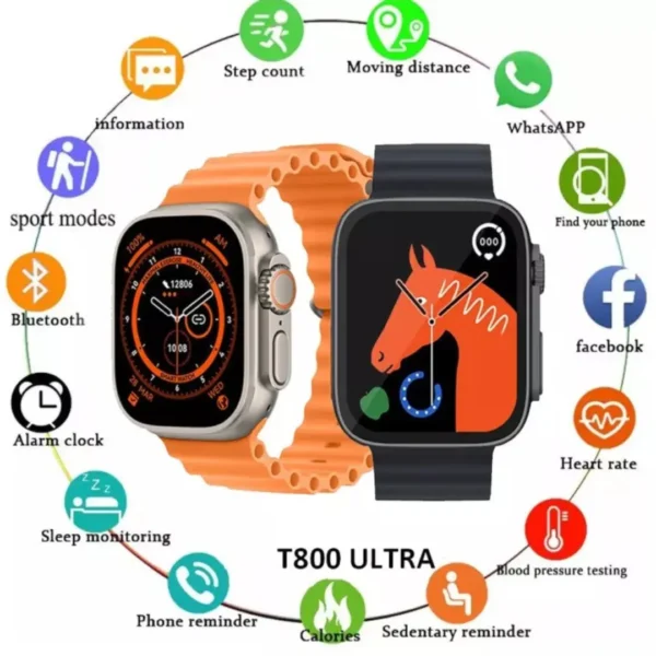 T800 Ultra Smartwatch Series 8 with Wireless Charging - Image 4